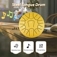 thumbnail image 3 of Pristin Percussion Instrument,Drum Meditation Majors Balmy Drum Portable Friends Handpan Drum D Key Drum 6 Inch 11 Notes Dazzduo Percussion Steel Majors Family Friends, 3 of 7