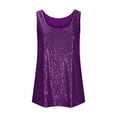 thumbnail image 5 of LADIGASU able Women's Spring And Summer Casual Sequin Round Neck Sleeveless, 5 of 6