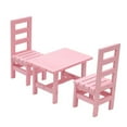 thumbnail image 4 of Walson 1:6 Maison de Poupée Miniature Table à Manger Chaises Ensemble Accessoires de Mobilier de Cuisine Rose, 4 of 6