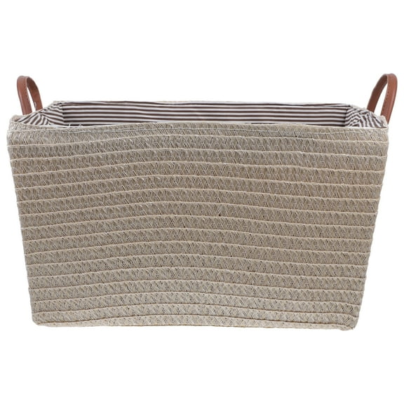 Weiweiguan Foldable Woven Storage Basket Wicker Storage Bin Rattan Storage Basket Box Vegetables Basket for Laundry Toys Snacks