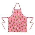 thumbnail image 2 of Strawberry Plants Fruit Flower Apron-Garden Aprons for Women with Pockets-Cotton Linen Waterproof Kitchen Cooking Gardening Aprons Adjustable for Kitchen,Cooking,BBQ and Salon 33x27 Inch, 2 of 7