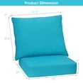 thumbnail image 3 of Gymax 2PCS Deep Seat Chair Cushion Pads Set Indoor Outdoor W/ Rope Belts Turquoise, 3 of 10