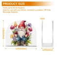 thumbnail image 3 of Gnome and Flowers Napkin Holder for Table Clear Napkin Stand Paper Holder Acrylic Organizer Dispenser Napkins for Dinner Kitchen Restaurant Room, 3 of 8