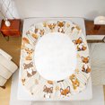 thumbnail image 5 of Homewish Kawaii Deer Fox Bear 4 Pieces Queen Sheet Sets For Preppy Children,Cartoon Animal Ultra Soft Flat Sheet,Jungle Wildlife Queen Fitted Sheet,Microfiber Bedroom Decor, 5 of 7