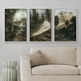 thumbnail image 2 of PixonSign Framed Canvas Print Wall Art Set Pine Tree Forest Meadow Nature Wilderness Fine Art Illustrations Decorative Multicolor Landscape Rustic Country/Farmhouse for Bedroom - 24"x36"x3 White, 2 of 5