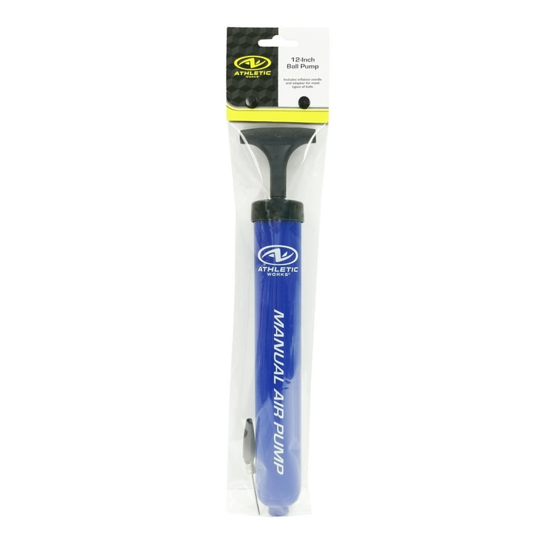 Athletic Works Manual 12 Air Pump with 1 Inflation Needle 1 Adapter Blue Plastic 0.4 lbs Walmart