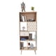 thumbnail image 2 of Librero Top Living Moderno con Estantes Cajón y Puerta Marrón con Detalles Blanco, 2 of 9