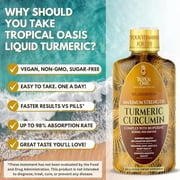 Tropical Oasis Turmeric Curcumin Complex with BioPerine, 32 oz, 32 Servings