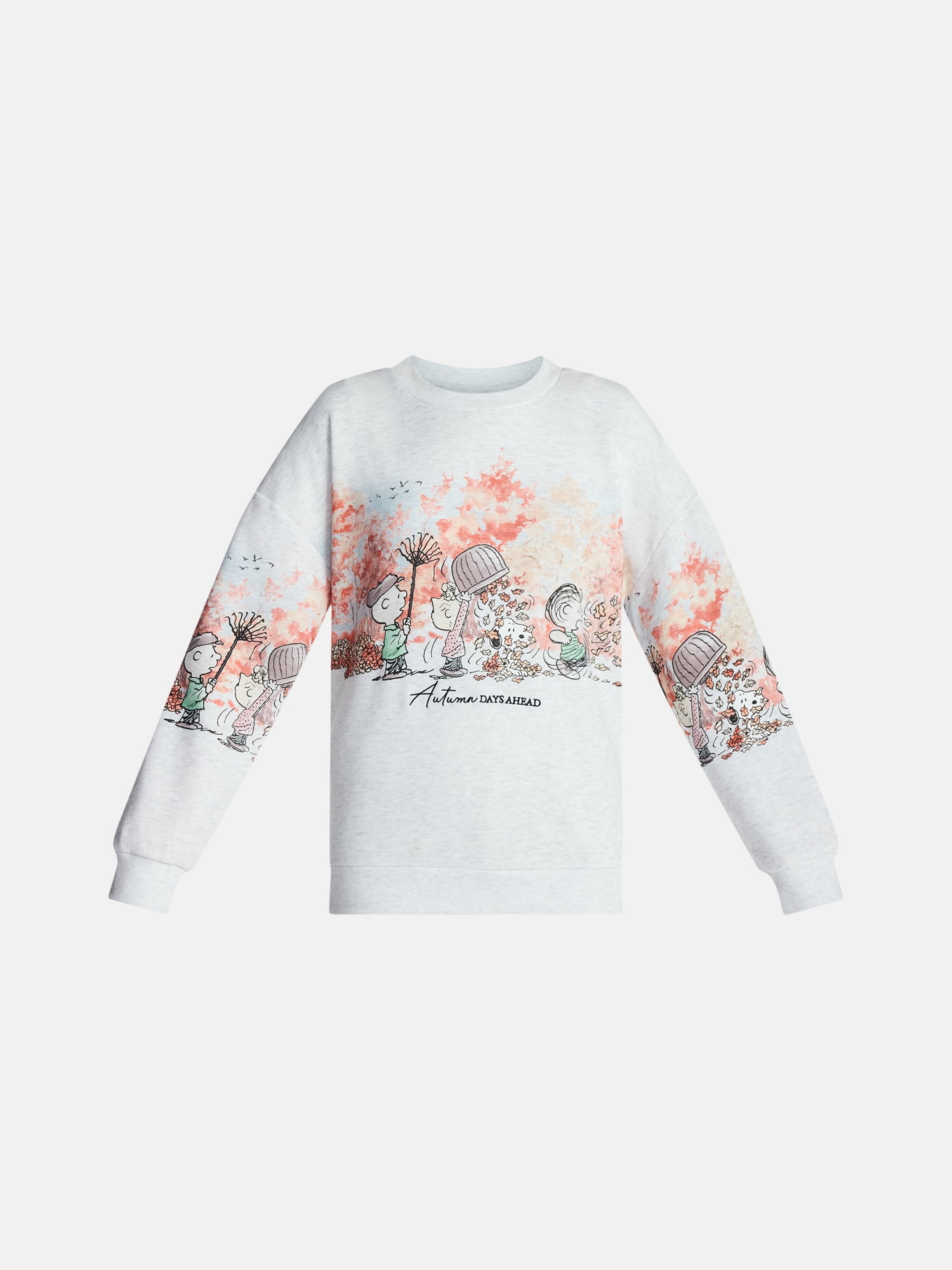 Peanuts Women's Crewneck Sweatshirt with Long Sleeves, Sizes XXS-4X