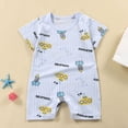 thumbnail image 2 of CAUYDY Baby Bodysuit Short Sleeve Romper 3 6 9 12 18 24 Months Newborn Spring Summer Pajamas Preemie Infant Boys Girls Sleepers Loungewear Sizes 3-6 Months,Light Blue, 2 of 6