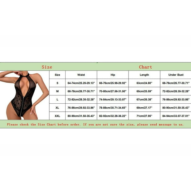 nsendm Female Underwear Adult Sexy Lingerie for Women Set Women Conjoined Zipper  Lingerie Deep V Teddy Sexy plus Size Camouflage Lingerie for(Black, XL) 