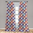 thumbnail image 5 of Ambesonne Tropical Curtains, Exotic Pineapples Leaves, Pair of 28"x63", Dark Indigo Multicolor, 5 of 5