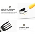 thumbnail image 4 of Easy Grip Handles Stainless Steel Fork and Spoon Set, Food Grade Safety Standards Promotes Independence for Self-Feeding Training Utensils for Toddlers, 4 of 5