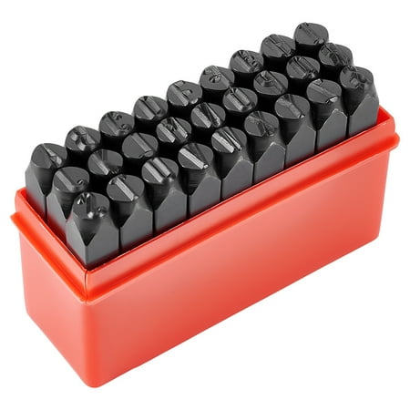 27Pcs Carbon Steel Stamps Letter A`Z Black 62x10x10mm DIY