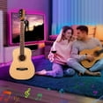 thumbnail image 3 of Beginner Acoustic Guitar, Enhanced Sound Response Solid Spruce Top Versatile 6 String Acoustic Guitar Fluent Cut High Gloss  for Home, 3 of 7