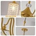 thumbnail image 4 of LovingAHome 6-Light Gold Crystal Chandelier Kitchen Island Lighting Fixture for Bedroom Living Room, 4 of 7