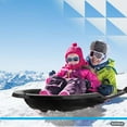 thumbnail image 6 of Toboggan Snow Sled for Kids and Adults, 46" Heavy Duty Plastic Open Back Slider with Handles and Hole for Pull Ropes- (Ropes Excluded) Kid and Adult Winter Fun, Black, by Superio, 6 of 8