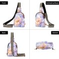 thumbnail image 3 of Purple and Orange Flowers Crossbody Bags Fanny Pack Sling Bag for Travel Chest Bag Shoulder Bag for Women Trendy, 3 of 7