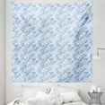 thumbnail image 1 of Blue and White Tapestry, Tender Tropical Design in Blue Shades Exotic Hawaiian Summer Leaves, Fabric Wall Hanging Decor for Bedroom Living Room Dorm, 5 Sizes, Pale Blue and White, by Ambesonne, 1 of 1