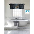 thumbnail image 4 of Christmas Gnome Valances for Windows, Snowman Squirrel Night Forest Snowscape Light Filtering Window Treatment Valances, Rod Pocket Small Curtains for Kitchen/Bathroom, 60"x18", 4 of 9