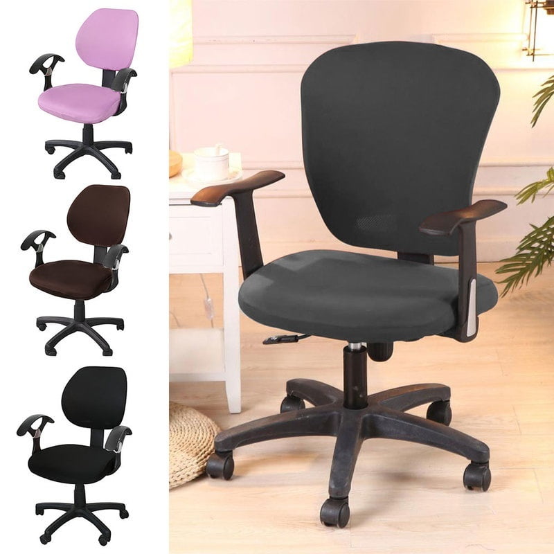 Split Computer Office Chair Cover Stretch Desk Task Rotat Seat Covers Slipcover⛅ 