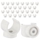 thumbnail image 1 of Abrazaderas para tuberías PEX, 100 piezas, 1/2 pulgada, para tuberías de agua y mangueras de PVC, plástico U-Sh blanco, 1 of 5