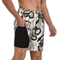 thumbnail image 3 of Picia Snake pattern Mens Swim Trunks with Compression Liner Stretch Beach Shorts Quick Dry with Zipper Pockets No-Chafing Board Shorts-X-Large, 3 of 9