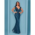 thumbnail image 5 of Lucyinlove elegante vestido de noche champán para mujer largo 2025 sirena de lujo Formal lentejuelas graduación boda fiesta cóctel vestidos, 5 of 5