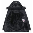 thumbnail image 3 of Women's Winter Coats Snow Ski Jacket Waterproof Windproof Faux Fur Lined Winter Jacket Parka, Black XXL, 3 of 7