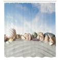 thumbnail image 3 of Ambesonne Shell Shower Curtain, Seashells on Sand Hill Sky, 69"Wx70"L, Multicolor, 3 of 3