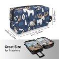 thumbnail image 4 of Goofa Forest Elk Printed Toiletry Bag with Handle,Large Capacity Travel Makeup Cosmetic Bag for Women, Carry on Airport Airline Compliant Bag, 4 of 9