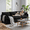 Black, variant on 110'' 3 Seater Cloud Couch, Noelse Corduroy Couch with Washable Cover, Deep-Seat Straight Sofa with Double Cushion, 2 Throw Pillows for Living Room Bedroom Apartment, Beige