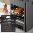 thumbnail image 5 of Indoor Electric Steak Grill,8-Layer Portable Countertop Oven with 30 Min Timer & 8 Gears 100-800 Temperature Adjustment,Stainless Steel Meat Seafood Veggies Grill,1700w, 5 of 7