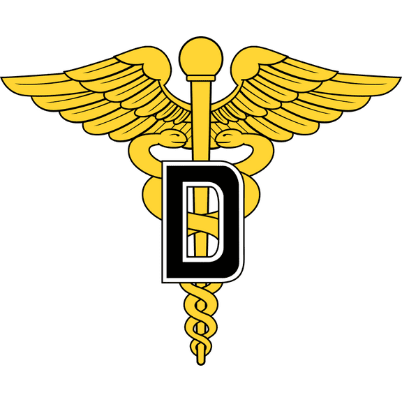 3.8 Inch Army Dental Corps Vinyl Transfer Decal
