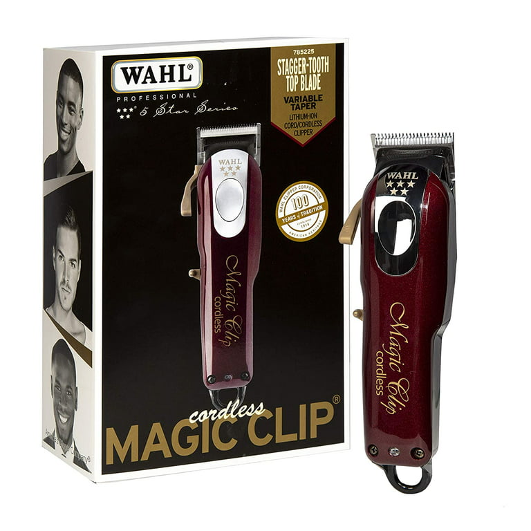 Wahl Professional 5 Star Magic Clip Cord Cordless Hair Clipper for Barbers  and Stylists, 6.25 Inch, red, 1 Count