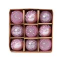 thumbnail image 5 of piezas de adornos navideños, bolas de Navidad, adornos para colgar en el árbol de Navidad, para el hogar, decoración de fiesta de Año Nuevo, 8 cm, rojo y rosa, 5 of 5