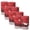 Red, variant on Renova Vanilla Toilet Paper 4 Jumbo Rolls 180 Sheets 3 Ply Embossed FSC Eco Designer look with conventional flushability, septic and sewer safe, gentle vanilla shade for daily use
