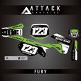 thumbnail image 2 of Attack Graphics Custom Fury Complete Bike Graphics Kit for Kawasaki KX250 2000, 2 of 3