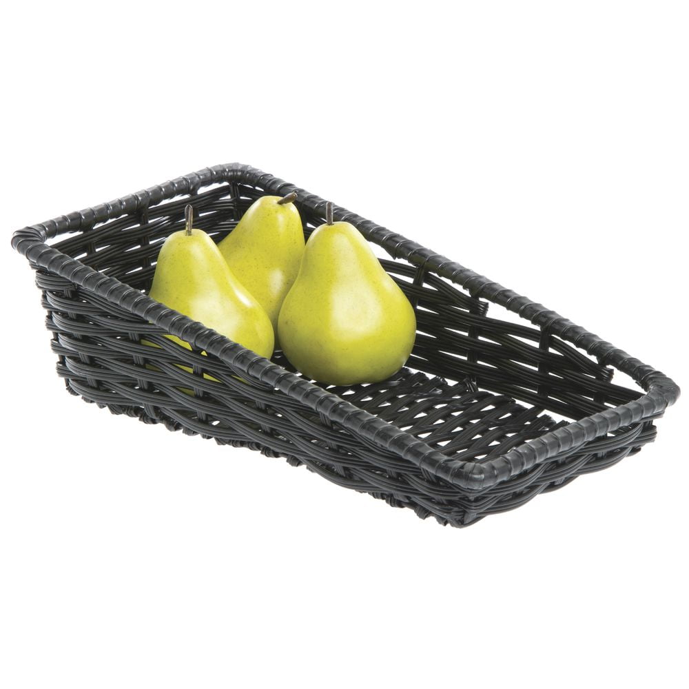 HUBERT® Black Storage Basket Tapered - 7 1/2"L x 14"D x 1 1/2" to 4"H