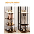 thumbnail image 6 of Hzuaneri 10-Tier Vertical Shoe Rack, Tall Shoe Organizer with 2 Hooks, Wooden Shoe Tower for Entryway, Hallway, Closet Space Saving, Free Standing, Rustic Brown, 6 of 7
