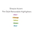 thumbnail image 4 of Sharpie® Accent® Retractable Highlighters, Assorted Colors, Pack Of 5, 4 of 9