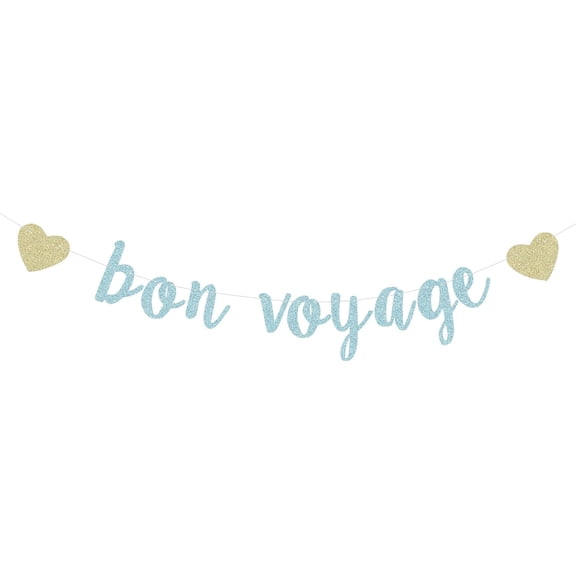 Bon Voyage Banner for Travel Moving Graduation Retirement Theme Party Supplies Decorations