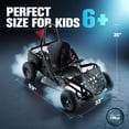 thumbnail image 3 of Aoemoe 48V Electric Go-Kart 1000W Brushless Speed Machine, 20 mph Top, 13" All-Terrain Tires, Tubular Steel Frame, 3-Step Lock, Hydraulic Disc Brake,Black, 3 of 8