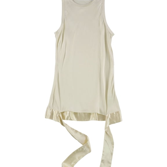 Helmut Lang Womens Tie-Hem Tank Top, Off-White, Large