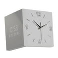 thumbnail image 3 of veasfak Corner Wall Clock Easy Installation Quiet Nightlight for Home Office Kitchen Light Grey, 3 of 9