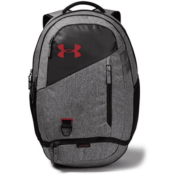 Under Armour Adult Hustle 4.0 Backpack , Graphite (041)/Stadium Red One - Walmart.com