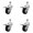 4 Swivel - Total Lock Brakes - Black, variant on 3.5 Inch Black Polyurethane 12MM Threaded Stem Caster with Brake