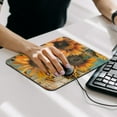 thumbnail image 7 of PhooArto Comfortable Mouse Pad Vintage Sunflowers Letters Painting Desktop Mousepad , 21 x 25 cm Mouse Mat, Non-Slip Rubber Base, Improves Speed and Precision, 7 of 7