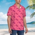 thumbnail image 5 of Balery Leopard Print Print Men's Hawaiian Shirts Short Sleeve Beach Shirt Relaxed Fit Vacation Button Down Shirts-X-Large, 5 of 9