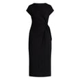 thumbnail image 2 of Time and Tru Women's and Women's Plus Side Tie Midi Dress with Dolman Sleeves, Sizes XS-4X, 2 of 5